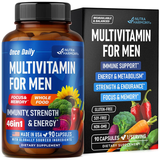 Botella multivitamínico para hombres Nutraharmony 90 cápsulas