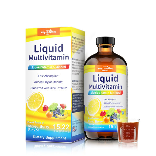 Botella de multivitamínico líquido HEALOADING para mujeres