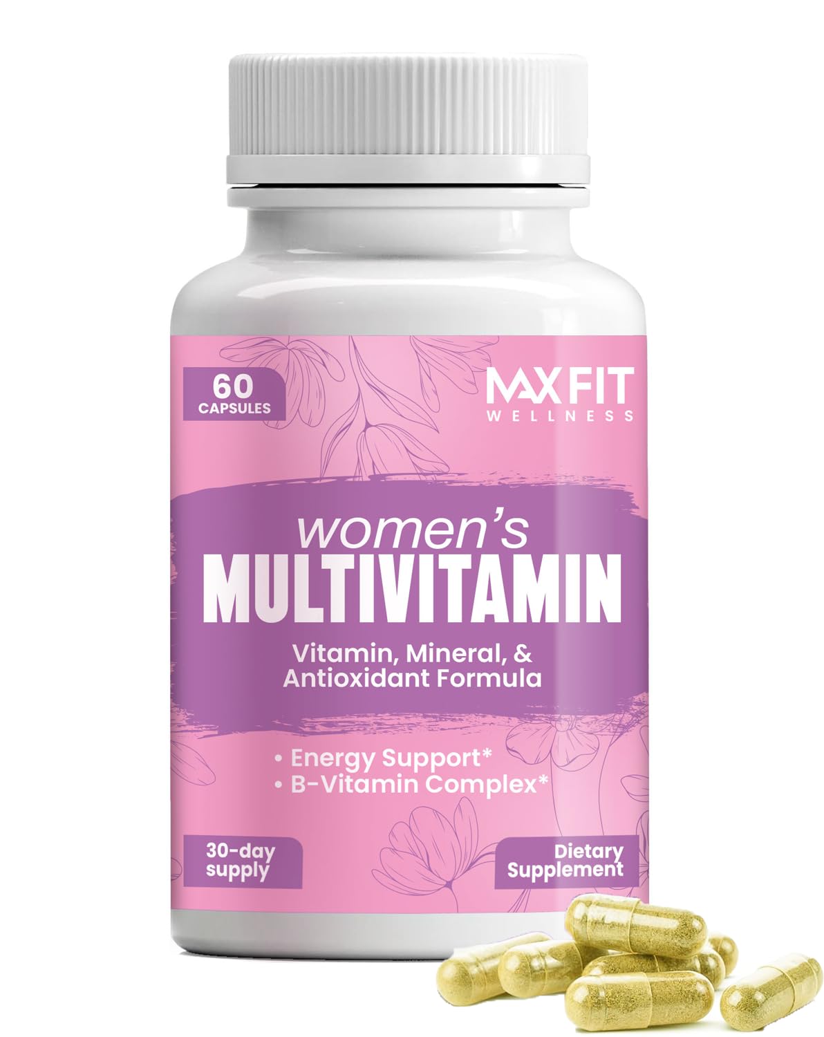 Botella de multivitamínico mujeres 50+ Max Fit