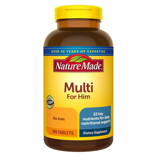 Botella de multivitamínico Nature Made para hombres