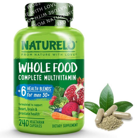 Botella de multivitamínico NATURELO para hombres 50+
