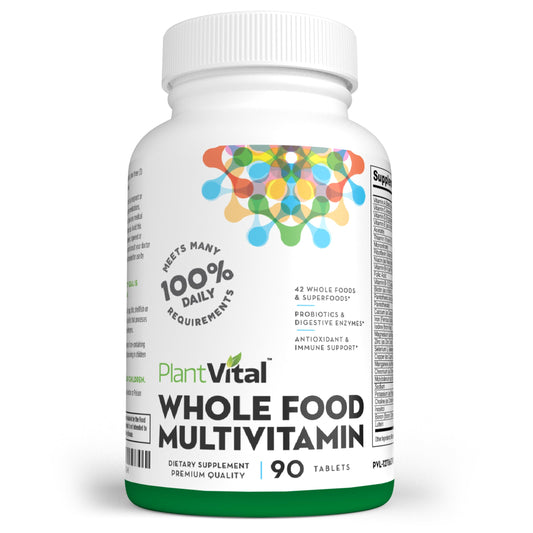 Botella de multivitamínico Plantvital 90 tabletas