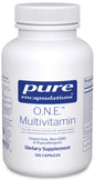 Botella de multivitamínico Pure Encapsulations O.N.E. 120 cápsulas