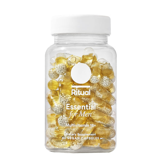 Botella de multivitamínico Ritual para hombres 18+ con menta