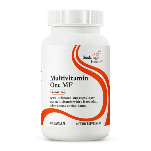 Botella de multivitamínico Seeking Health One MF 45 cápsulas