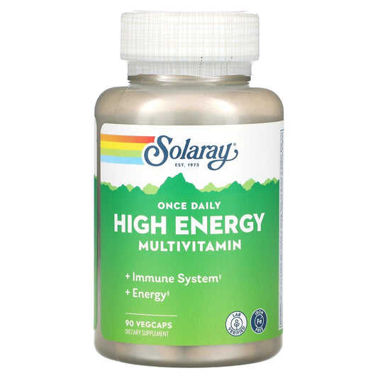 Botella de multivitamínico Solaray alta energía