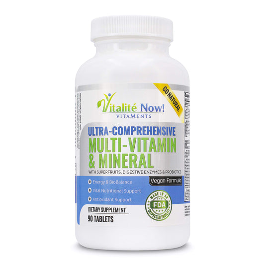 Botella de multivitamínico vegano de alimentos completos