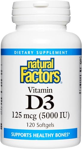 Botella Natural Factors Vitamina D3 5000 UI