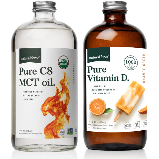 Botella Natural Force vitamina d líquida crema naranja 16 oz
