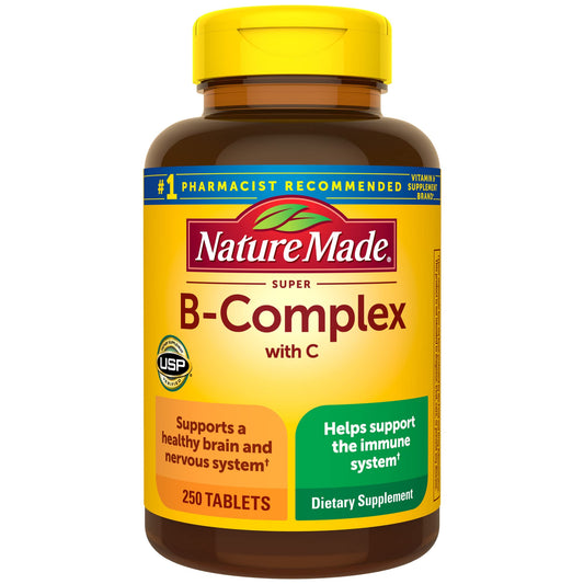 Botella de Nature Made Super B Complex 250 tabletas color crema
