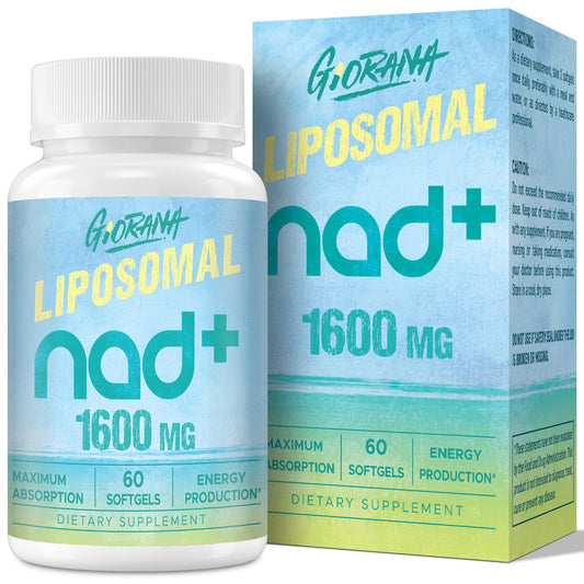 Botella negro Giorana suplemento NAD+ liposomal potente