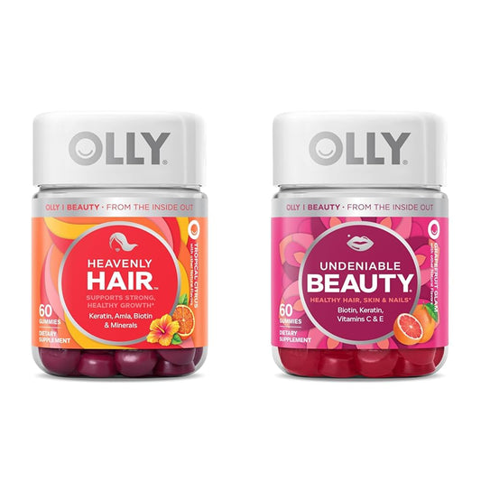 Botella de gomitas OLLY Heavenly Hair suplemento uso diario