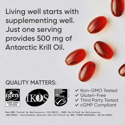 Botella omega-3 krill pureza antartica Sports Research