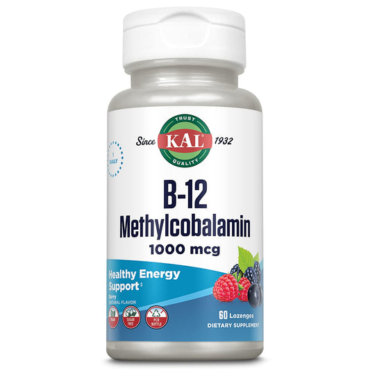 Botella pastillas KAL Vitamina B12 Metilcobalamina