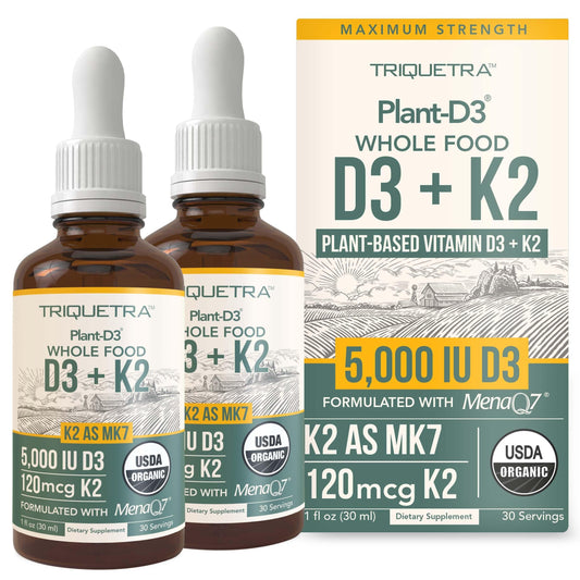 Botella Plant D3+K2 orgánico en gotas sublinguales 5000 UI D3