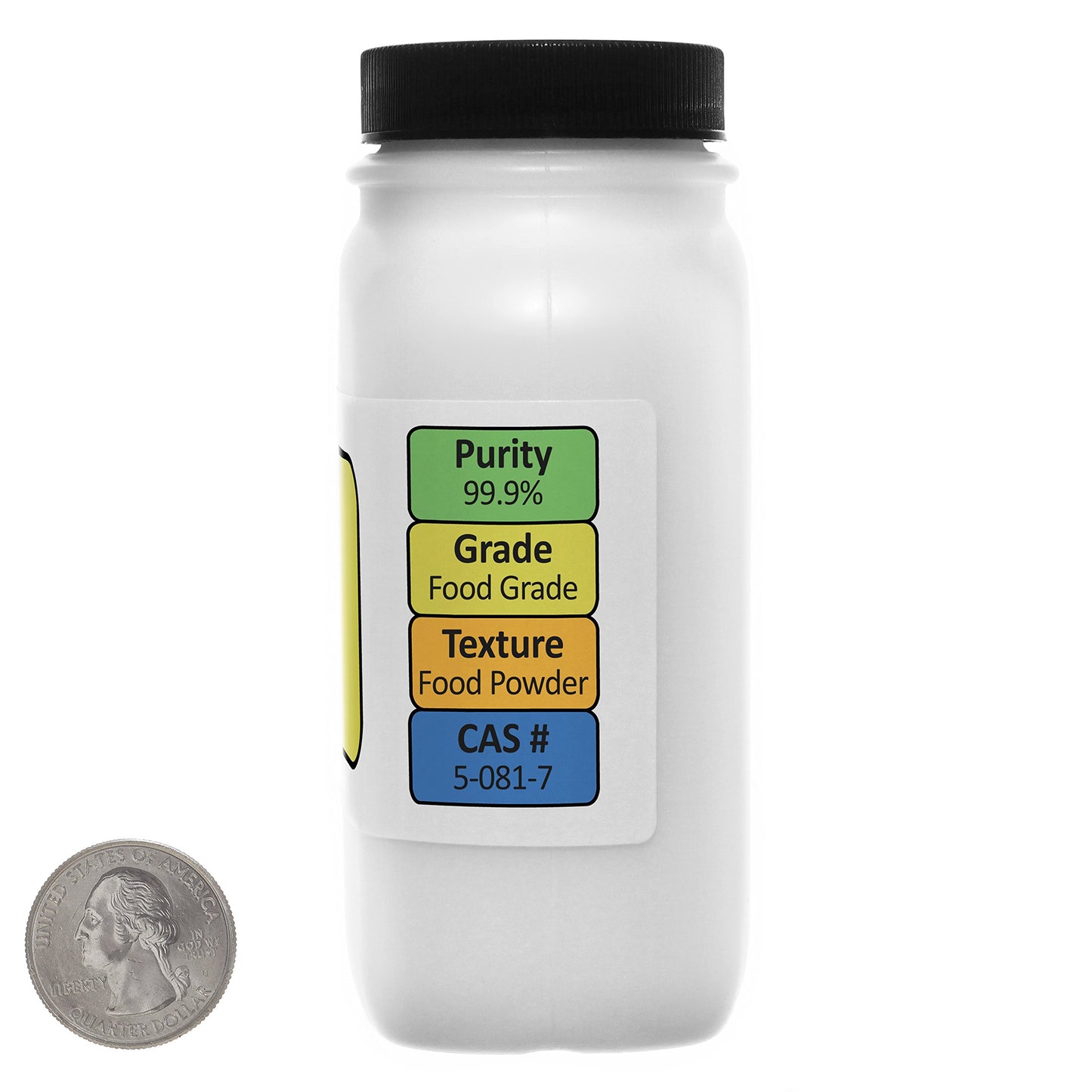 Botella polipropileno ácido ascórbico 8 oz apilable