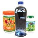 Botella de Power Pak con multivitaminas y fucoidan