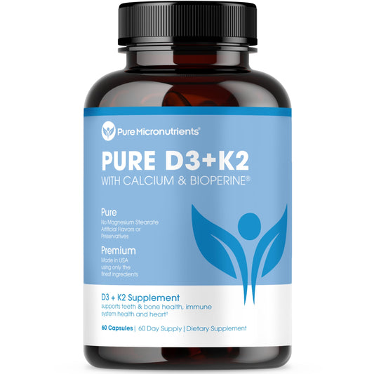 Botella Pure Micronutrients vitamina D3 K2 vegana 60 cápsulas