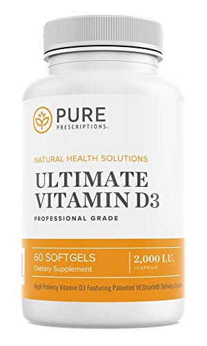 Botella Pure Prescriptions Ultimate vitamina d3 5000 ui cápsulas blandas