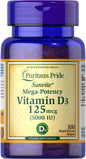 Botella Puritan's Pride Vitamina D3 5000 UI