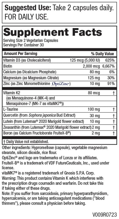 Botella Purity Products Fórmula Vitamina D 60 cápsulas vegetarianas