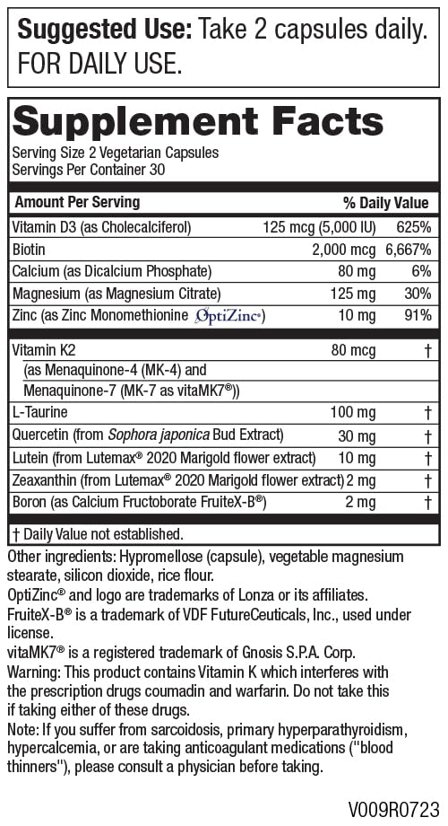 Botella Purity Products Fórmula Vitamina D 60 cápsulas vegetarianas
