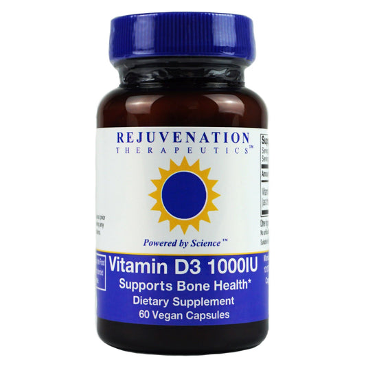 Botella Rejuvenation Therapeutics vitamina d3 cápsulas veganas 60