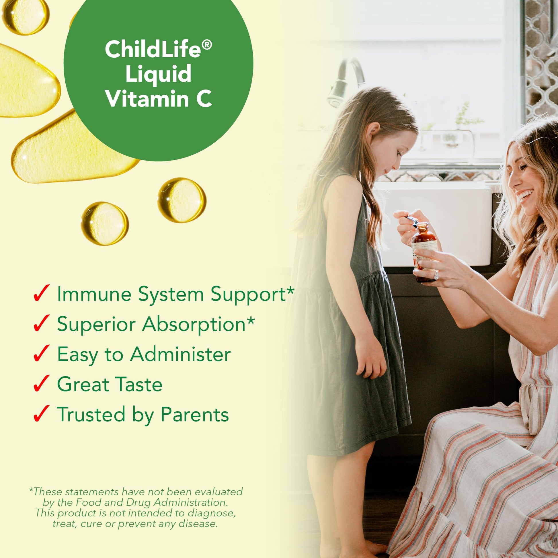 Botella sabor naranja vitamina C líquida para niños ChildLife