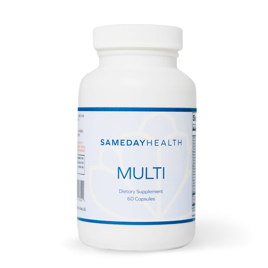 Botella Sameday Health Multi en fondo blanco