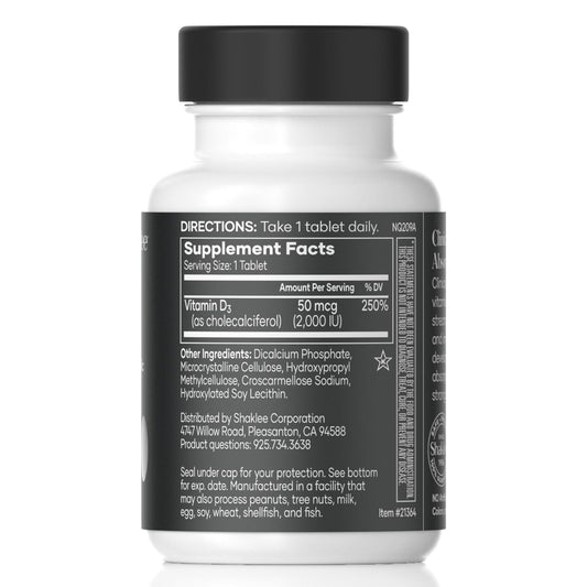 Botella Shaklee Vita-D3 2000 IU, tabletas para salud ósea