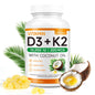 Botella de softgels Vitamina D3 K2 lofuanna