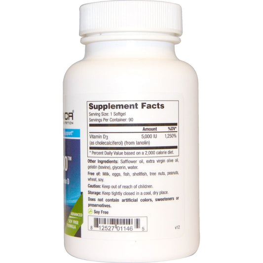 Botella de softgels vitamina d3 nuMedica 90 unidades