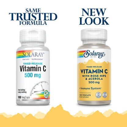 Botella Solaray vitamina C liberación progresiva 500mg