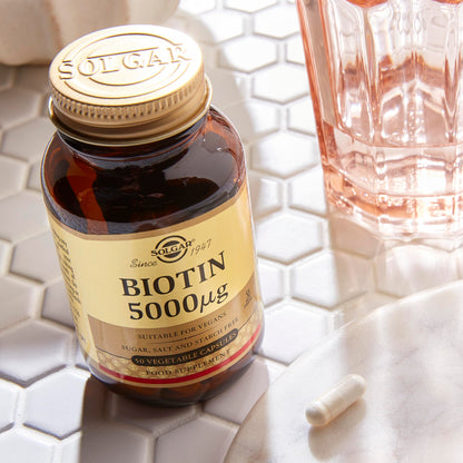 Botella Solgar Biotina 50 cápsulas vegetales