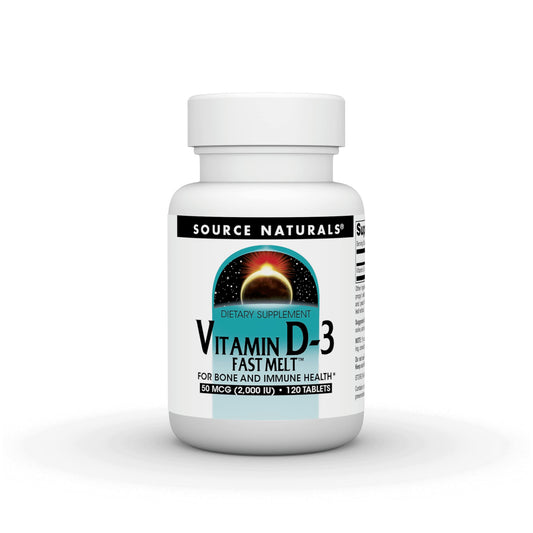 Botella Source Naturals vitamina d3 2000 iu 120 tabletas
