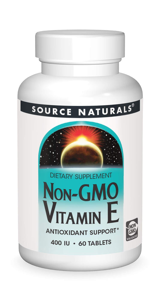 Botella Source Naturals vitamina e 60 tabletas antioxidante