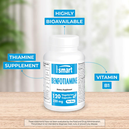 Botella Supersmart benfotiamina alta potencia vitamina B1