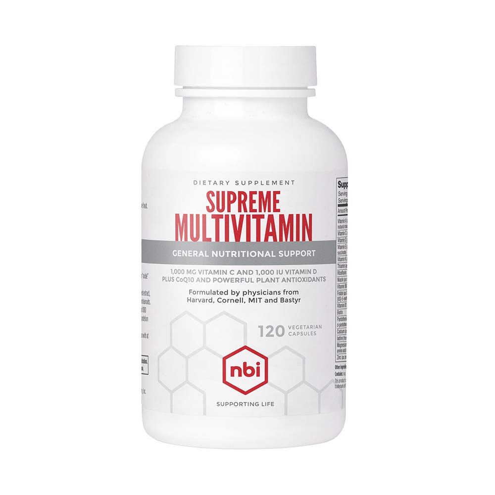 botella de suplemento multivitamínico nbi 120 cápsulas
