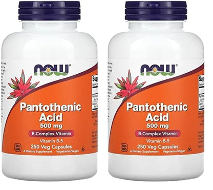 Botella suplemento ácido pantoténico vitamina B-5 500 mg NOW Foods