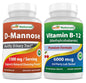 Botella de suplemento Best Naturals D-Manosa y Vitamina B12