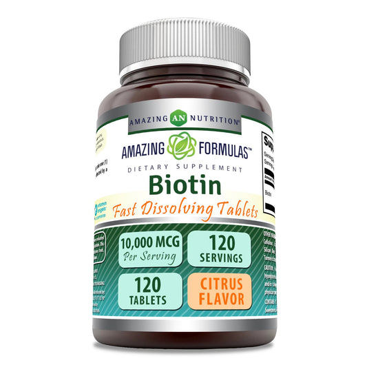 Botella suplemento biotina Amazing Formulas 120 tabletas
