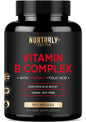 Botella suplemento complejo B NURTURLY con vitamina C 90 cápsulas