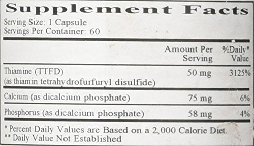 Botella suplemento Ecological Formulas vitamina B1 60 tabletas