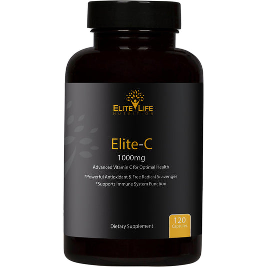 Botella suplemento Elite-C vitamina C amortiguada 120 cápsulas