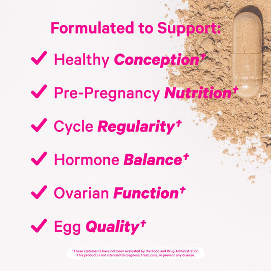 Botella suplemento fertilidad Pink Stork para mujeres