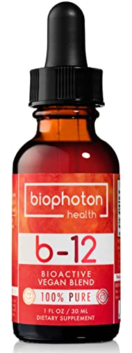 Botella de suplemento líquido vitamina B12 Biophoton Health