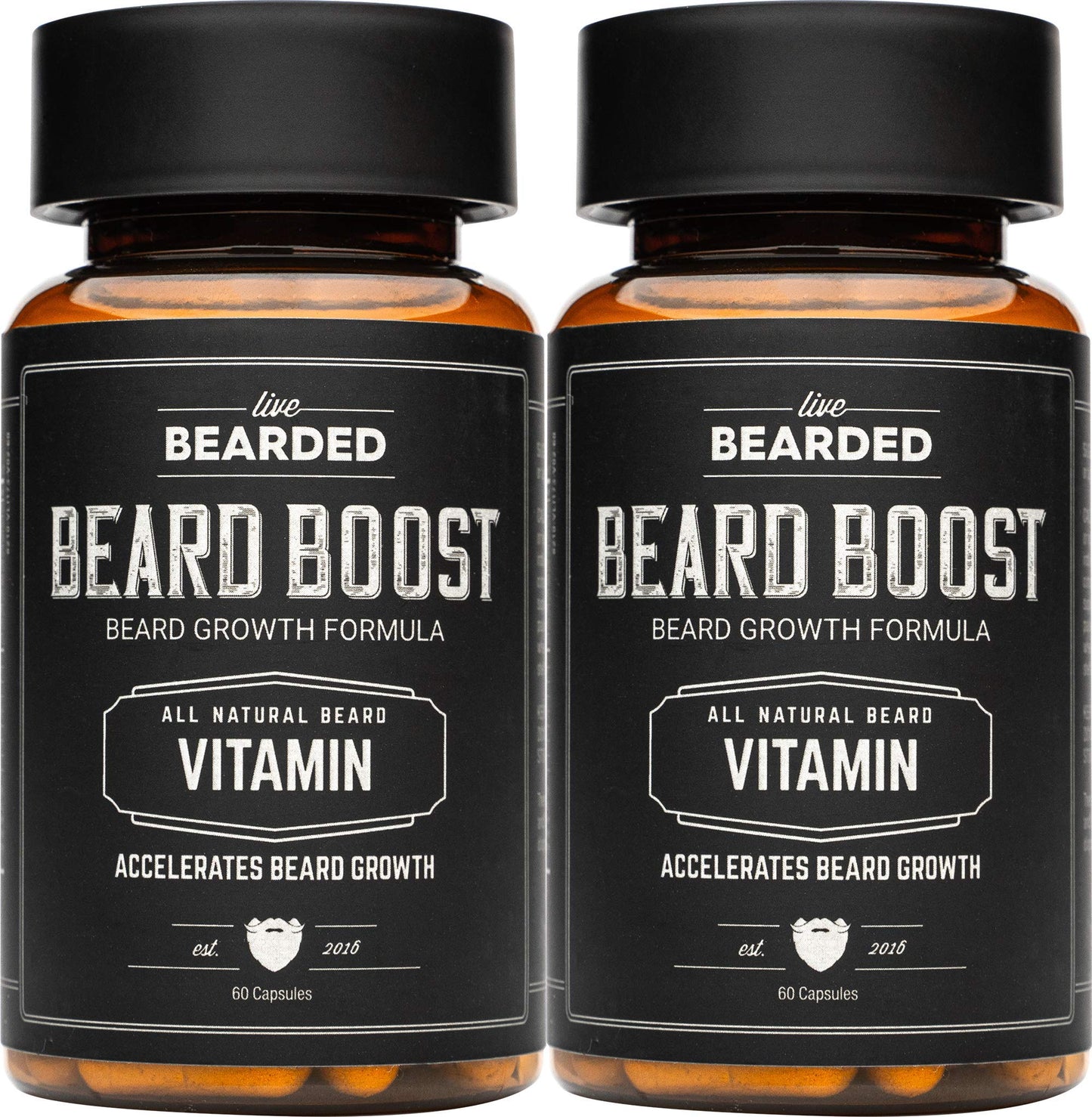 Botella suplemento Live Bearded Beard Boost para barba