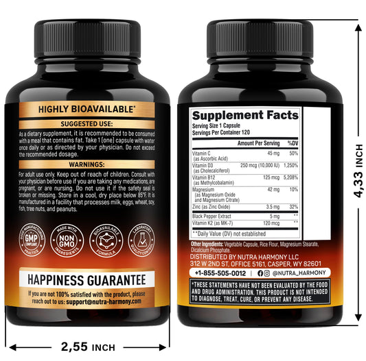 Botella de suplemento menopausia NUTRAHARMONY