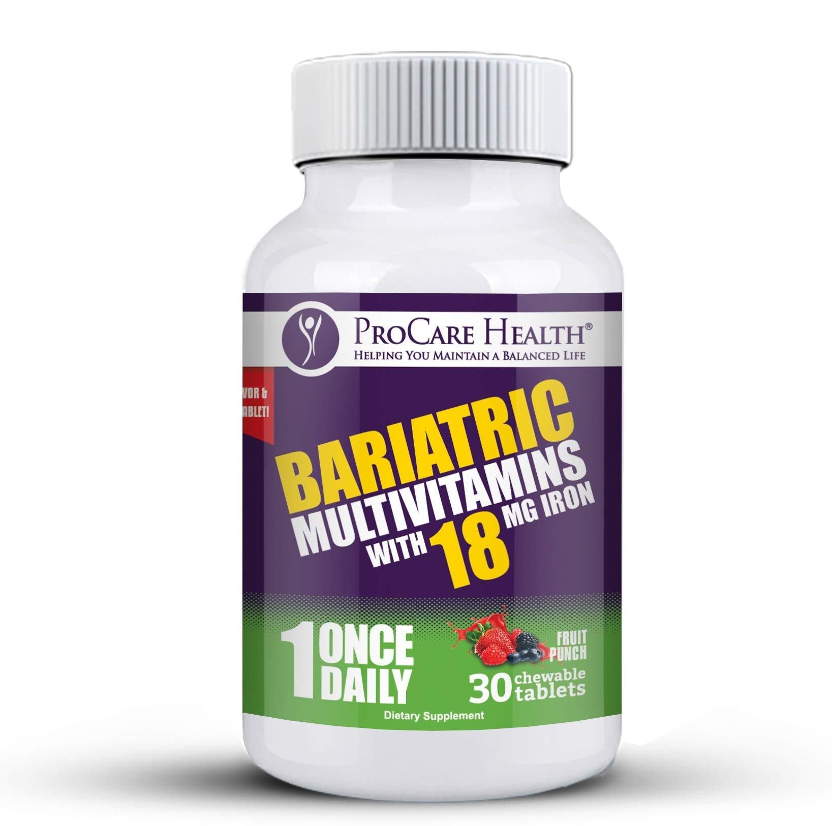 Botella de suplemento multivitamínico masticable