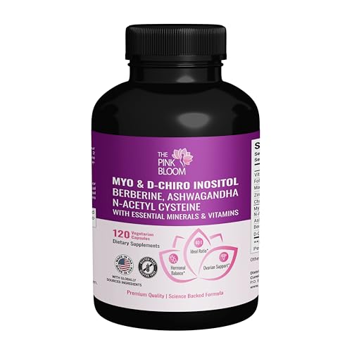 Botella de suplemento Myo-Inositol y D-Chiro Inositol para mujeres